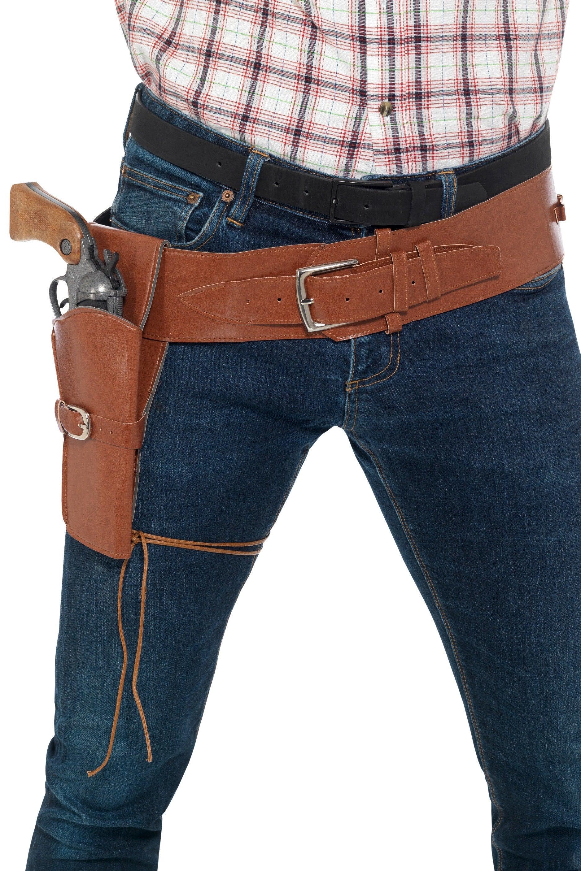 Cartuchera de Vaquero con Cinturón en Polipiel Complementos Vaqueros Smiffys